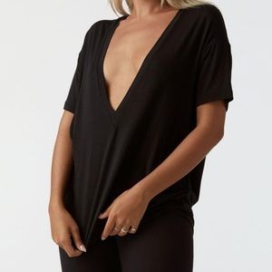 Joah Brown Plunge V Neck Tee
